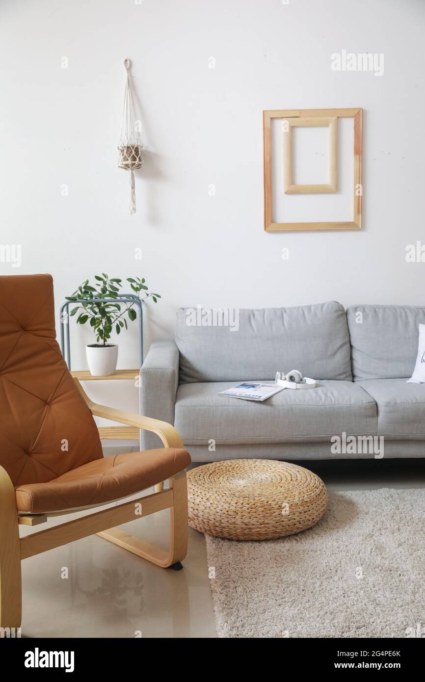 Interior of stylish living room Stock Photo - Alamy