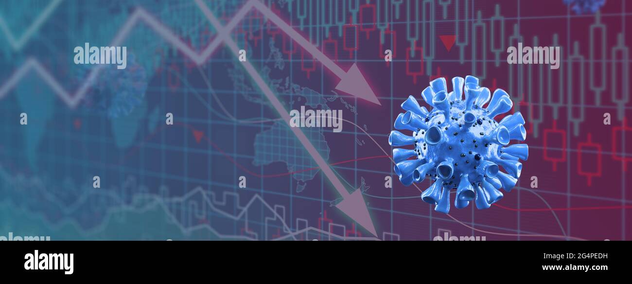 World economy and corona virus concept. The impact of coronavirus on ...