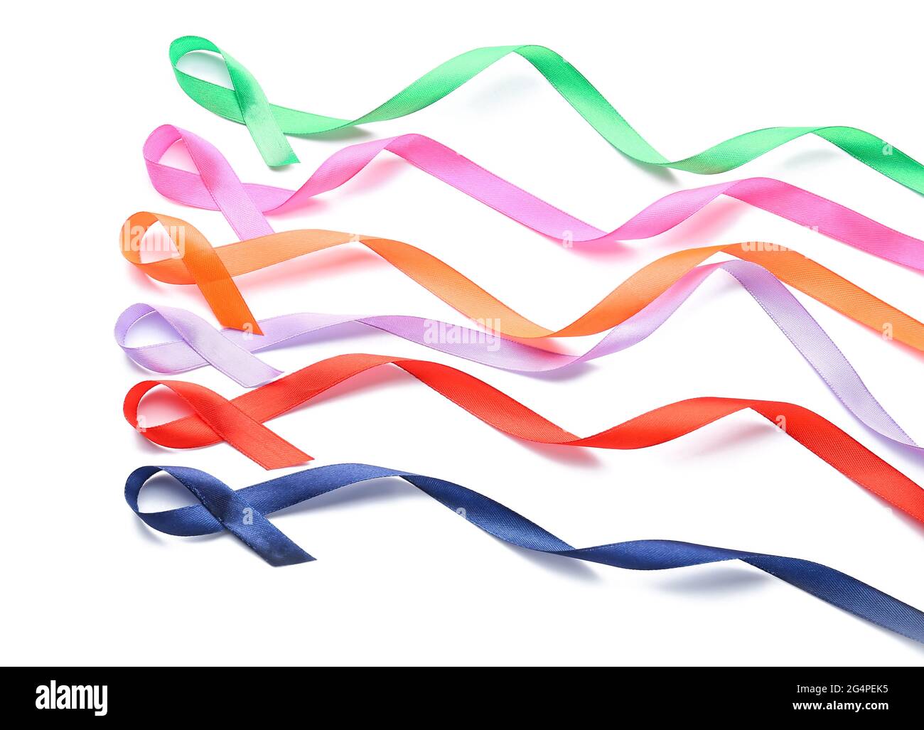 Different awareness ribbons on white background Stock Photo - Alamy