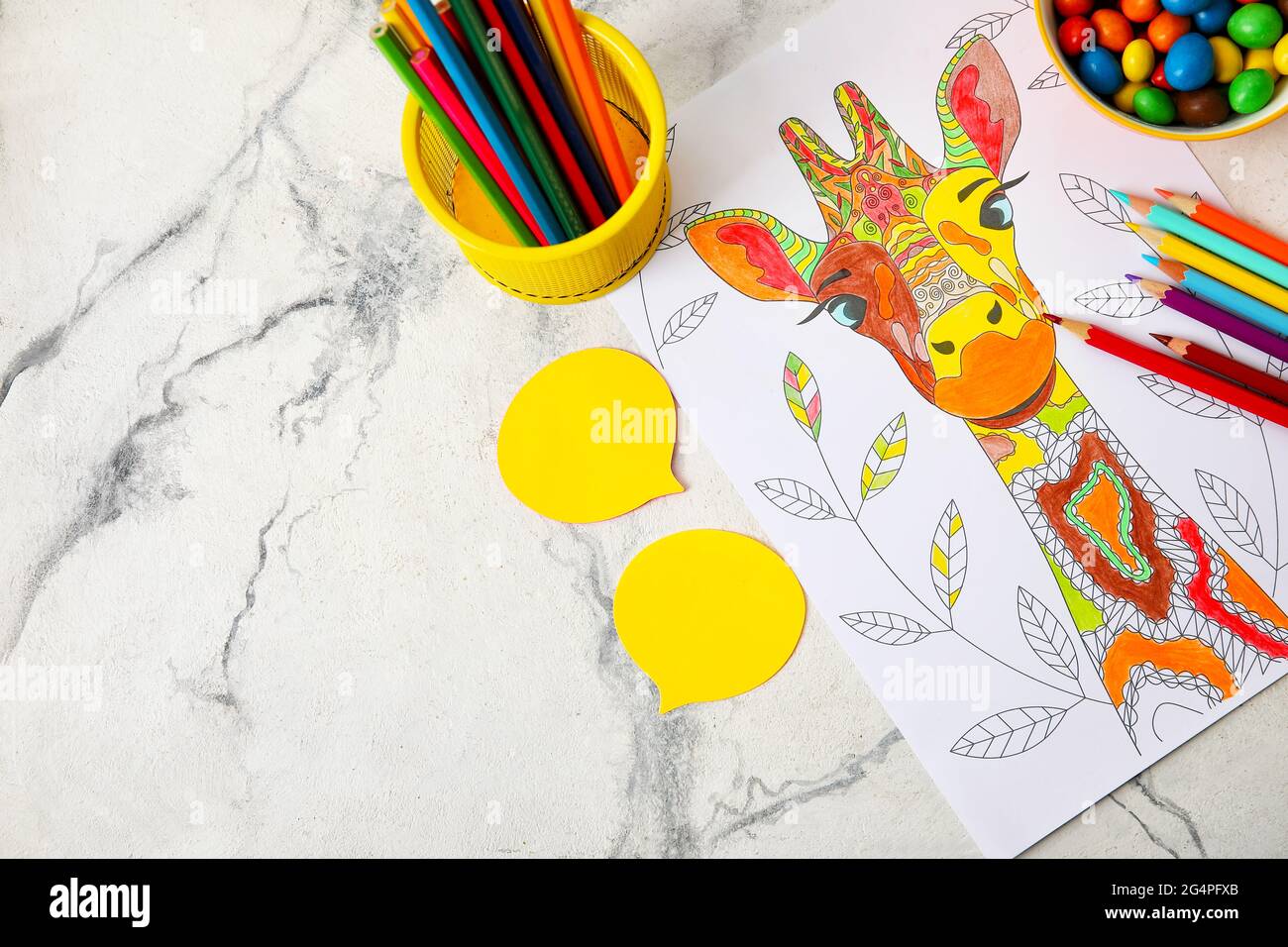 Coloring book pencils nobody hi-res stock photography and images - Alamy
