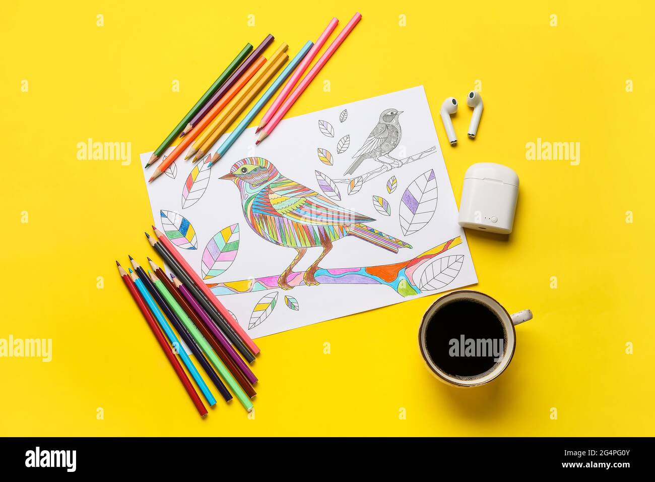 Coloring book pencils nobody hi-res stock photography and images - Alamy