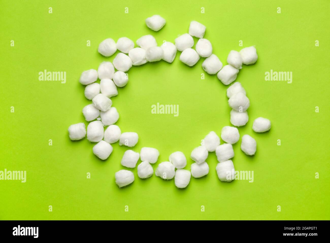 Frame made of soft cotton wool on color background Stock Photo - Alamy