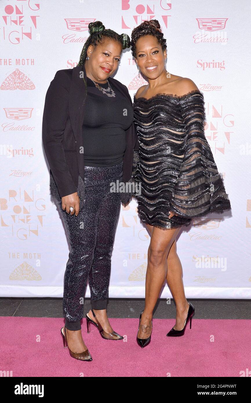 New York, NY, June 22, 2021. Reina King poses with her sister Regina