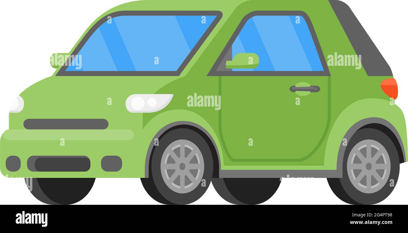 Green eco car vector isolated ecology transport illustration Stock ...