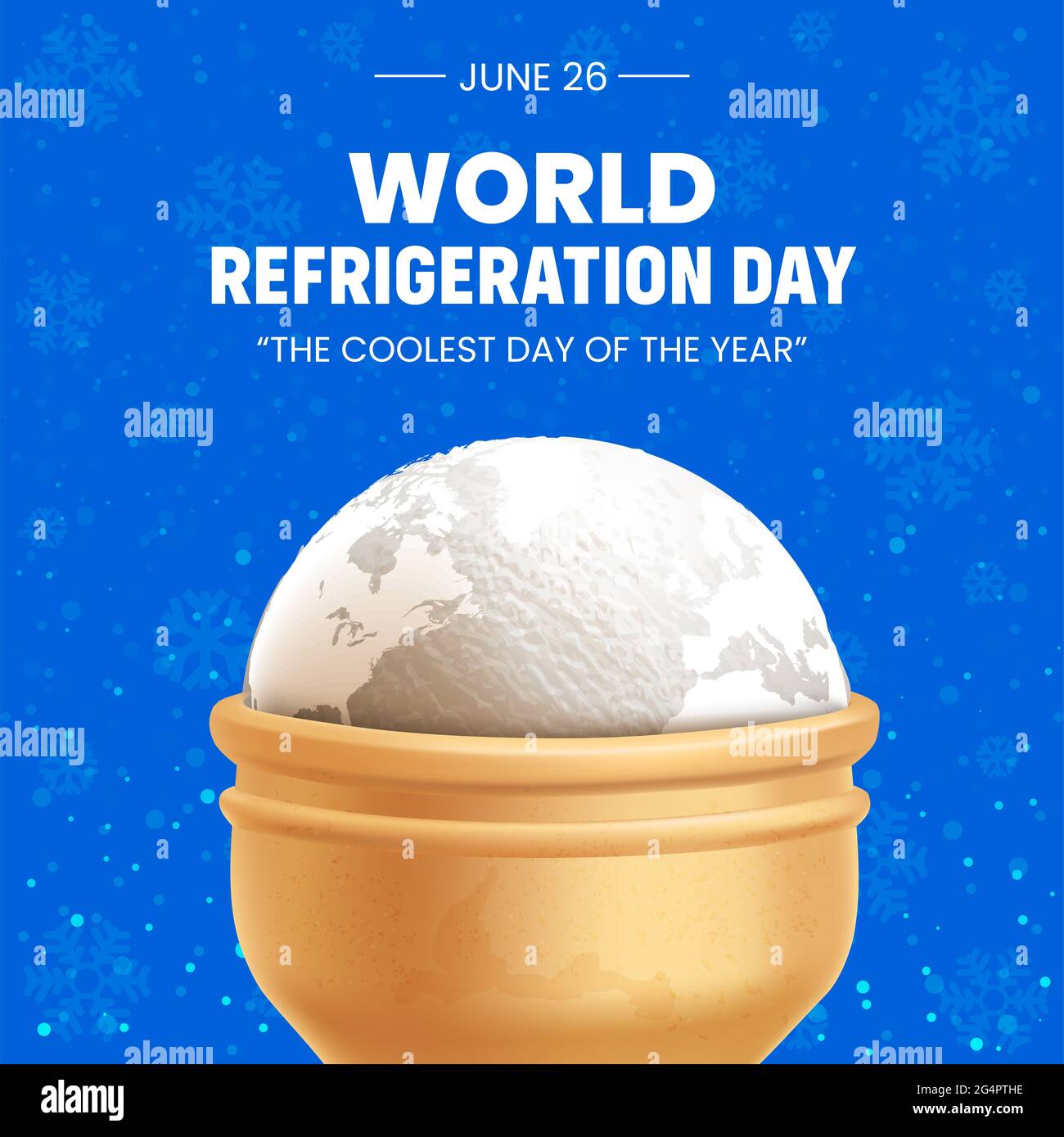 Vector Illustration of World Refrigeration Day Celebration Banner Stock