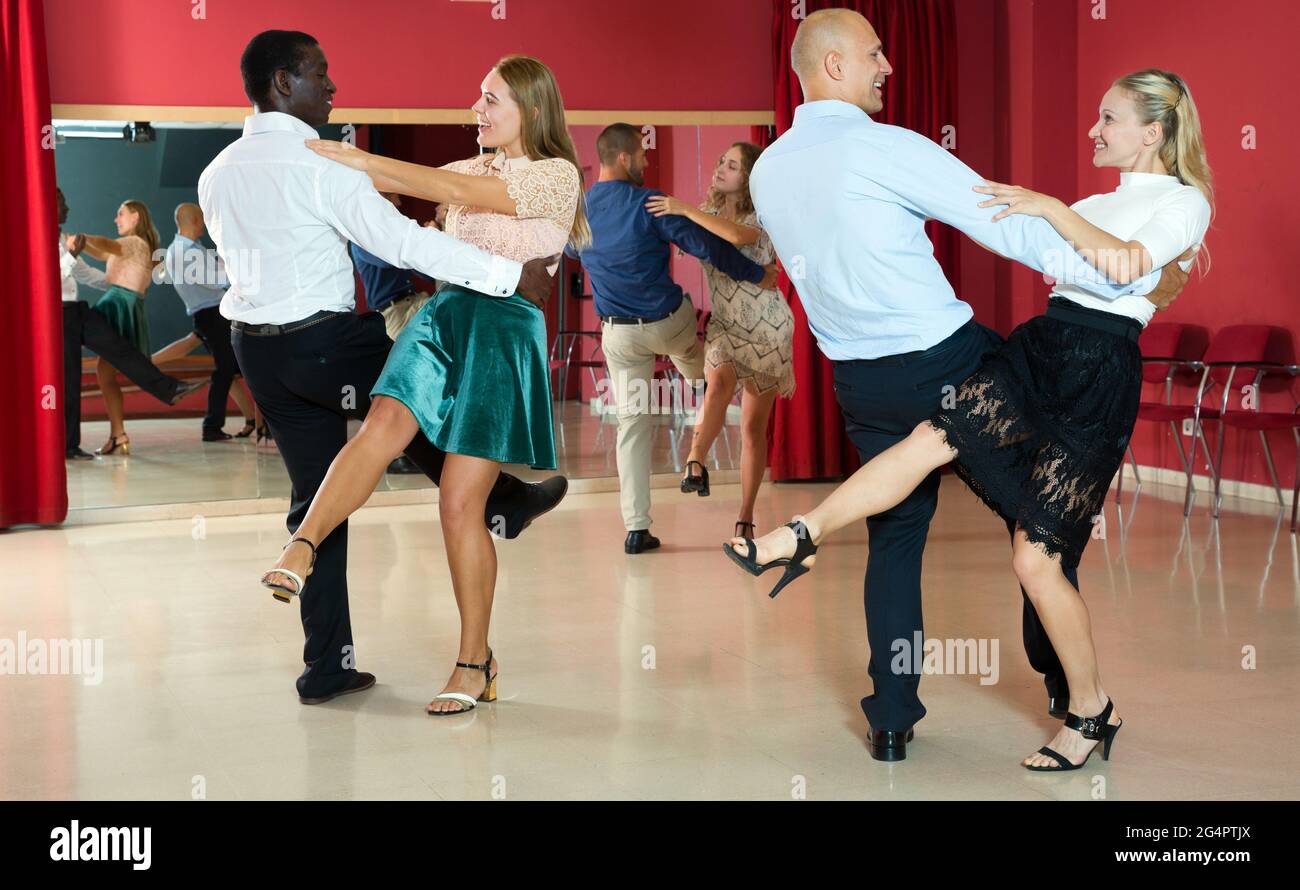 Couples enjoying boogie-woogie Stock Photo - Alamy