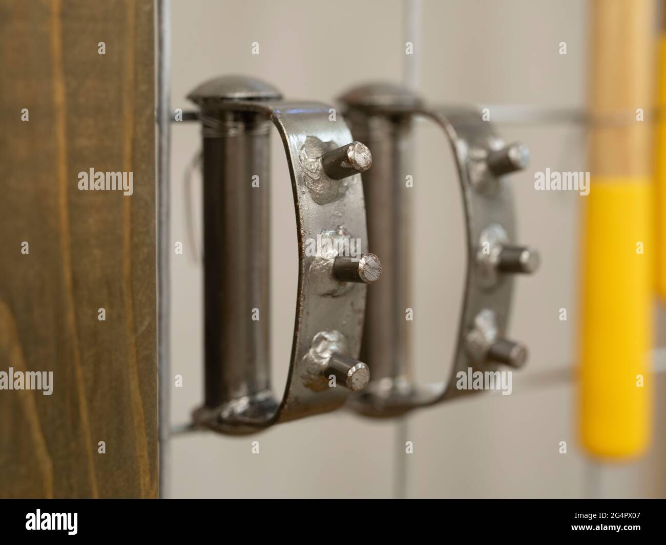 Tekko steel fistload weapons adapted from horse stirrups to use in