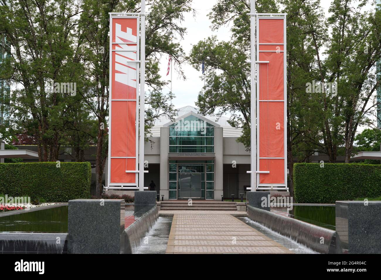 Beaverton, United States. 22nd June, 2021. A general view of Steve  Prefontaine Hall at the Nike