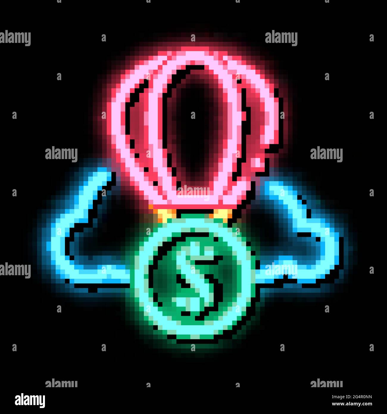 balloon payment neon glow icon illustration Stock Vector Image & Art ...