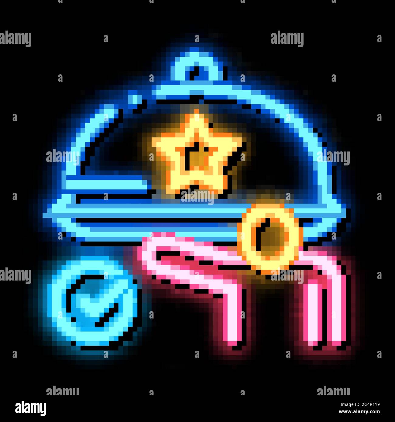 event waiter neon glow icon illustration Stock Vector Image & Art - Alamy