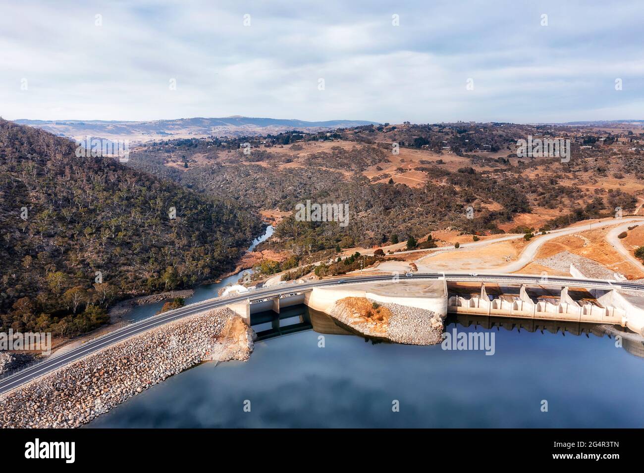 Hydro scheme power generation energy station dam on the Snowy River in