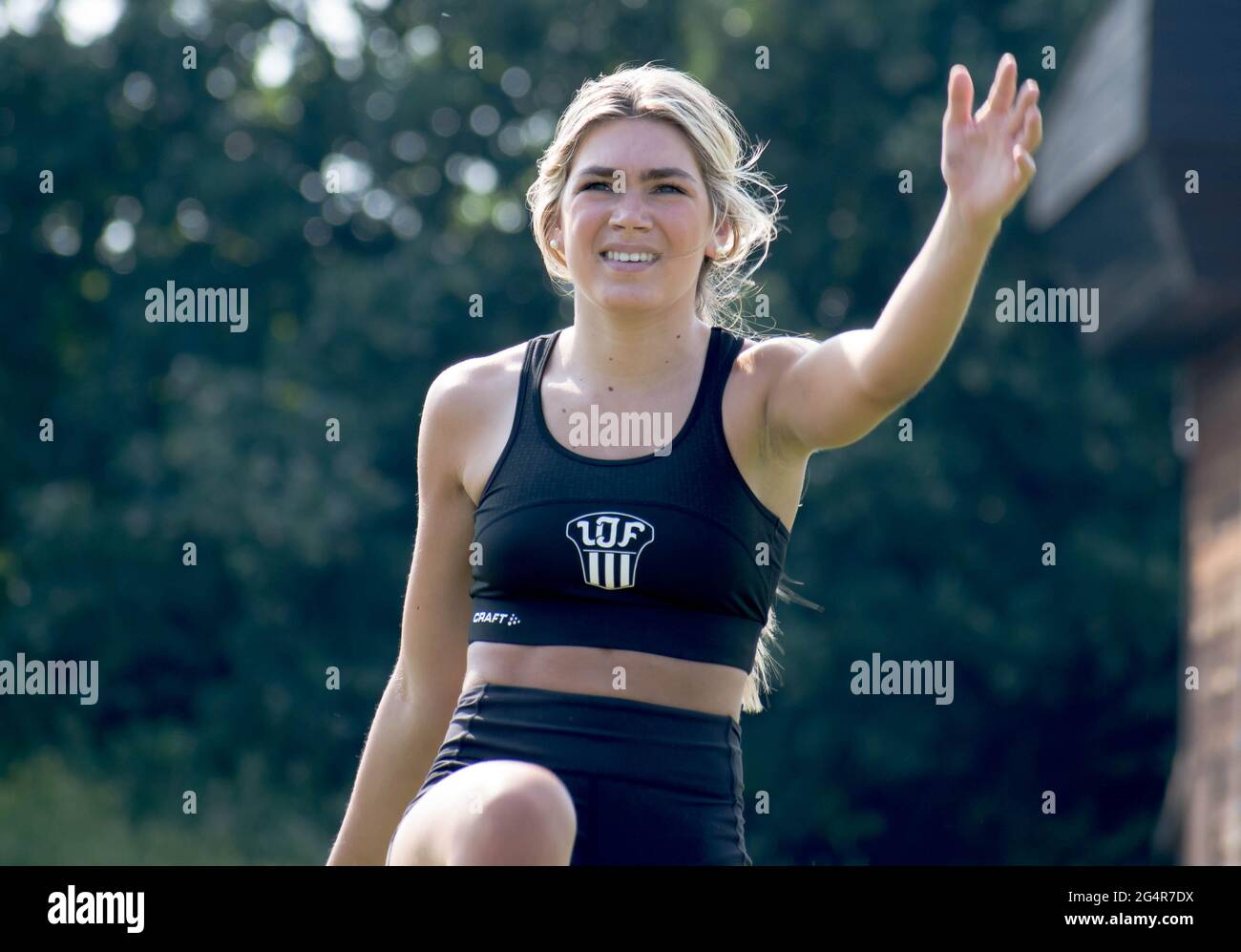 Swedish pole vaulter Armand Duplantis sister Johanna Duplantis competes
