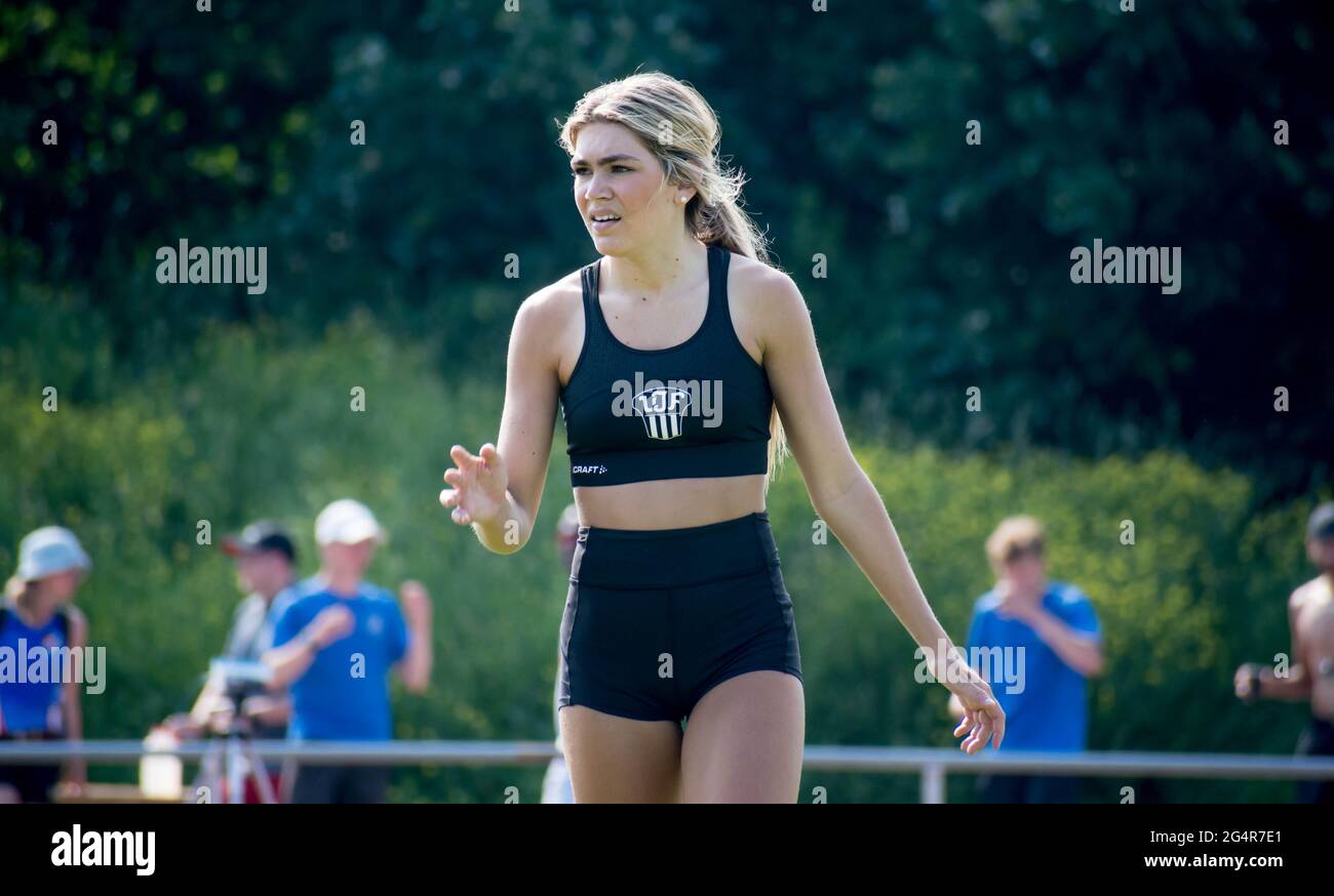 Swedish pole vaulter Armand Duplantis sister Johanna Duplantis competes