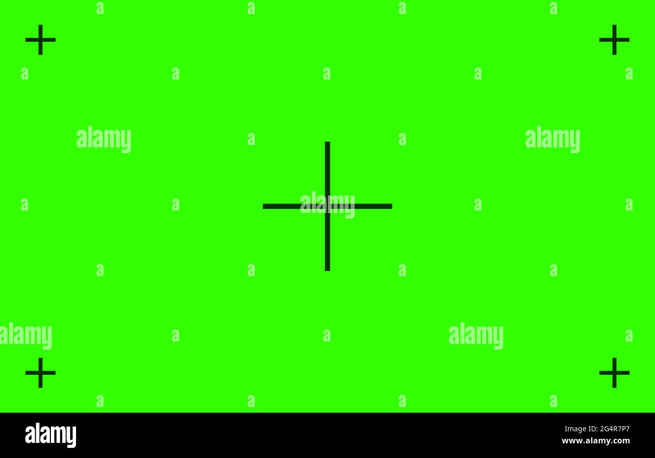 Green colored chroma key background screen flat style design vector illustration. Stock Vector