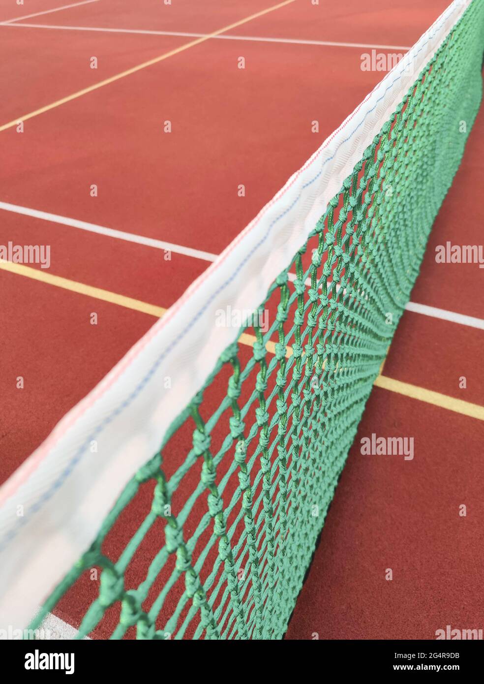 Tennis game. empty tennis court. Sport, recreation concept photo Stock Photo