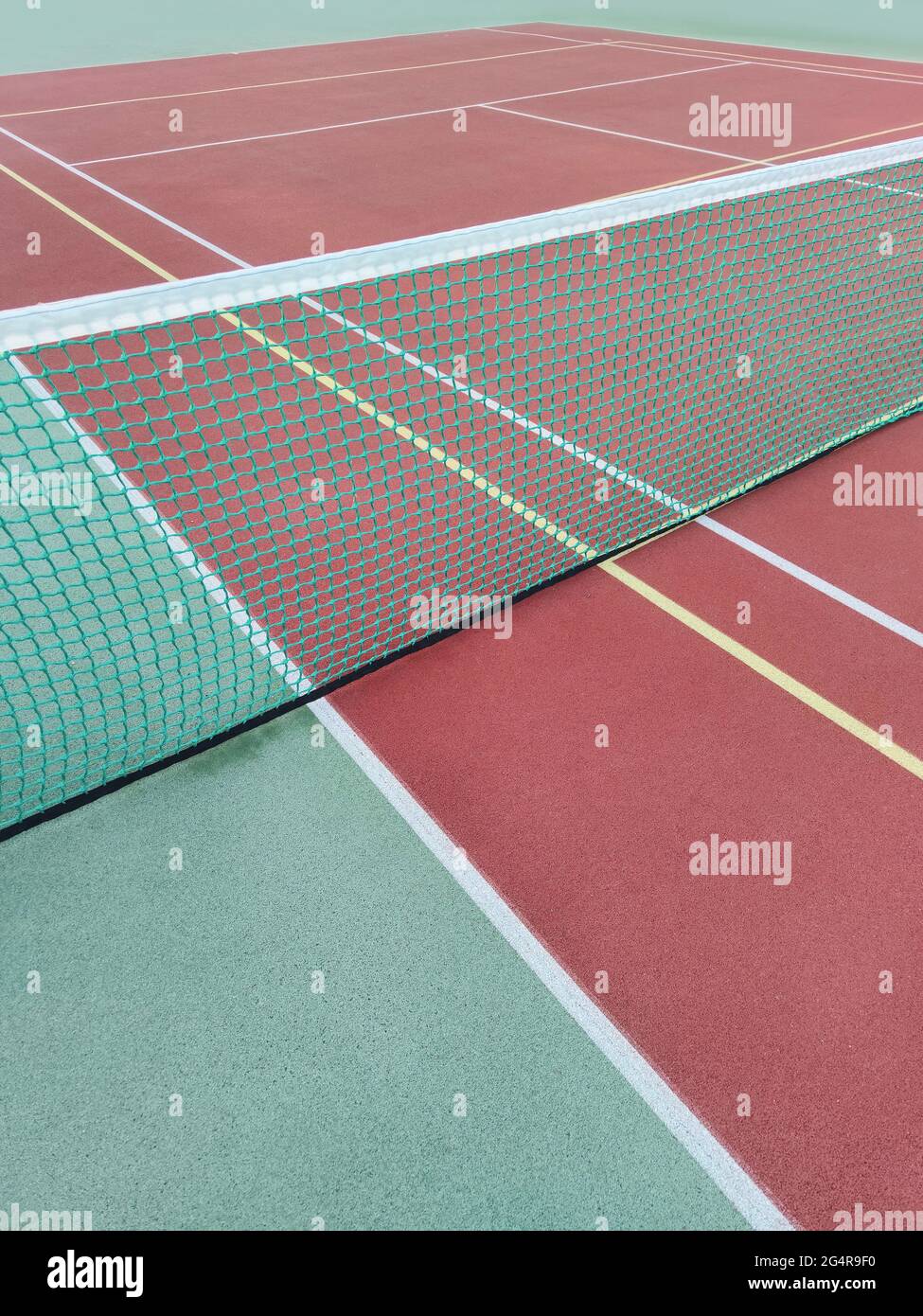 Tennis game. empty tennis court. Sport, recreation concept photo Stock Photo