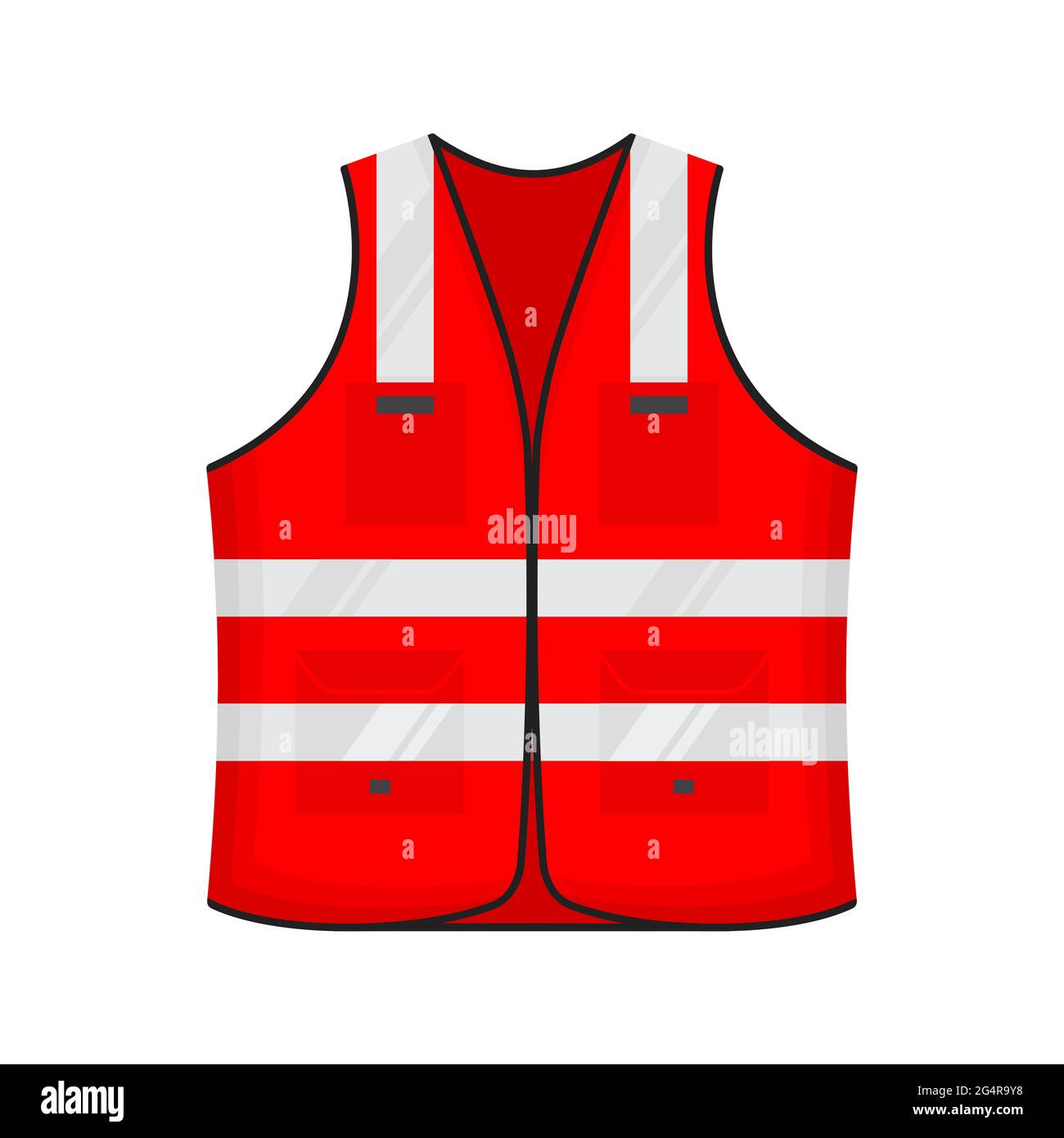 Safety reflective vest icon sign flat style design vector illustration  Stock Vector Image & Art - Alamy
