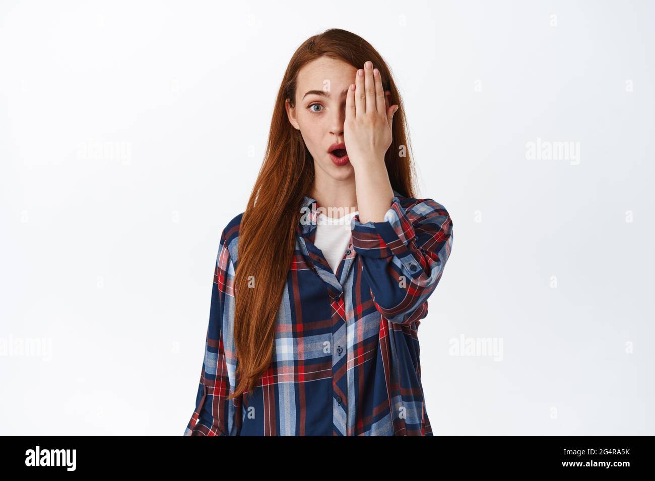Surprised woman awe hi-res stock photography and images - Alamy