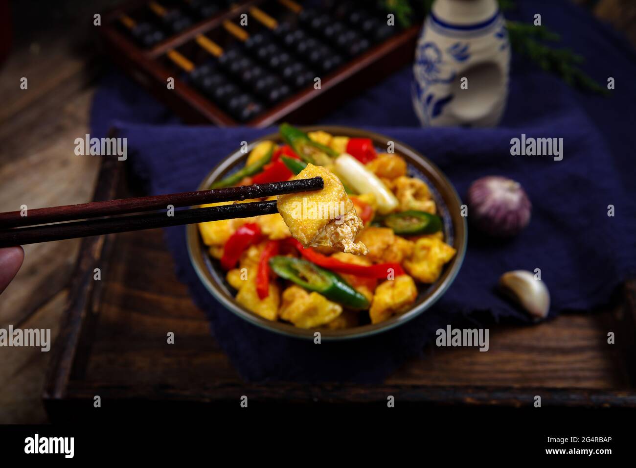 Oil Fried tofu Stock Photo Alamy