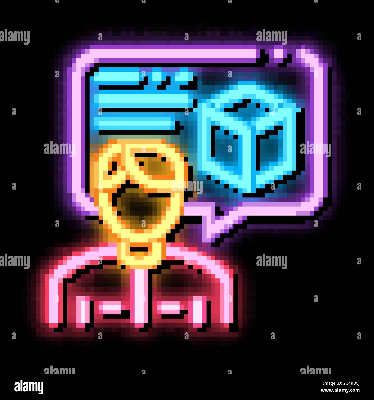 delivery courier neon glow icon illustration Stock Vector Image & Art ...