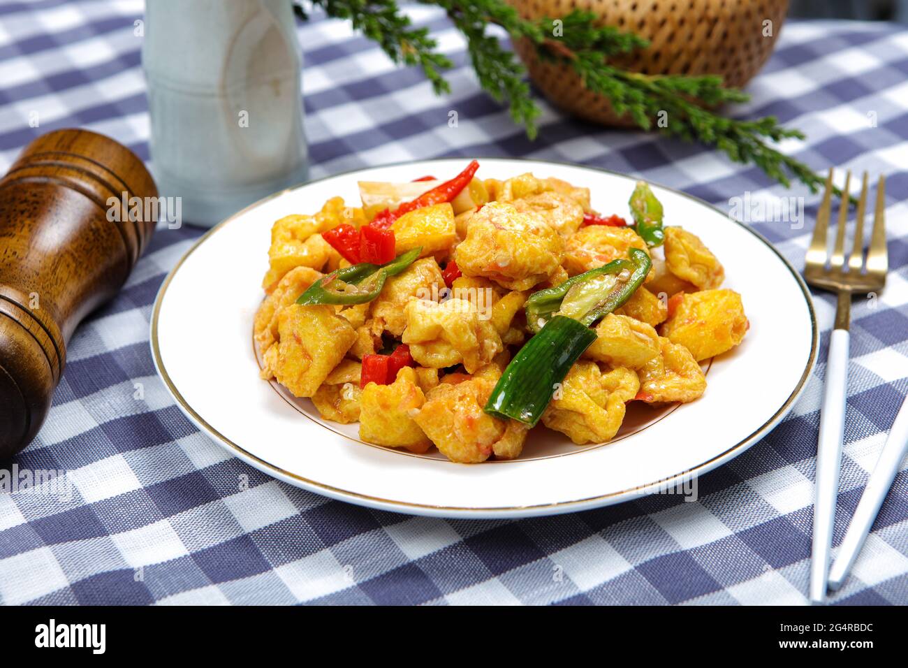 Oil Fried tofu Stock Photo Alamy