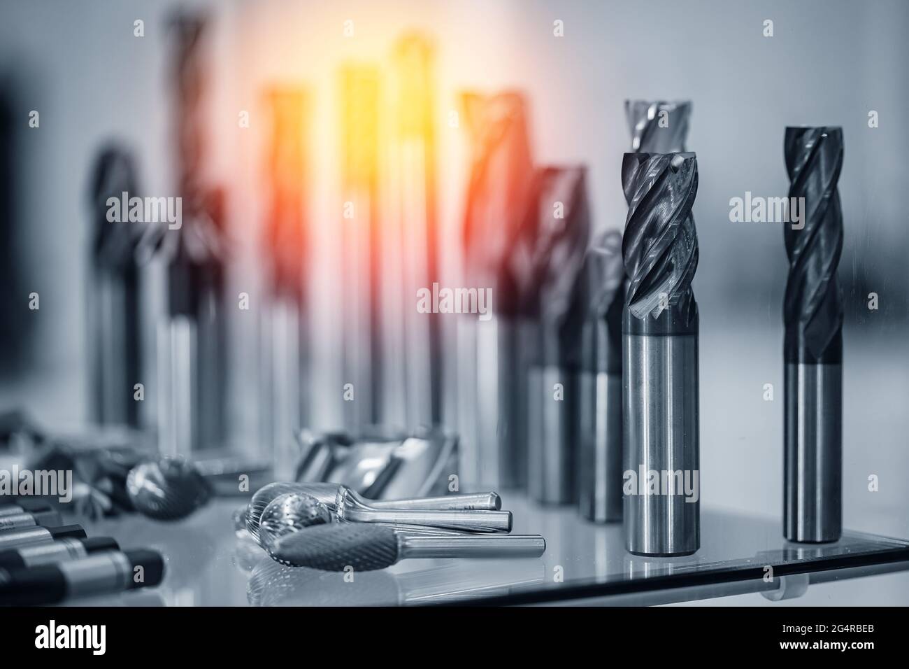 Set of drills and cutters for automatic metal processing machine