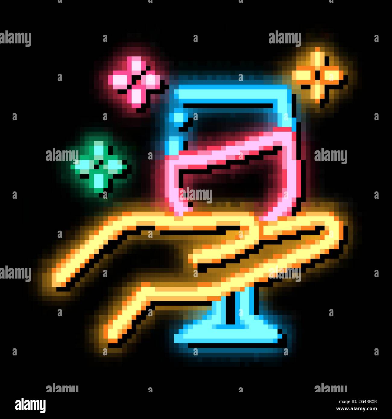 wine testing neon glow icon illustration Stock Vector Image & Art - Alamy