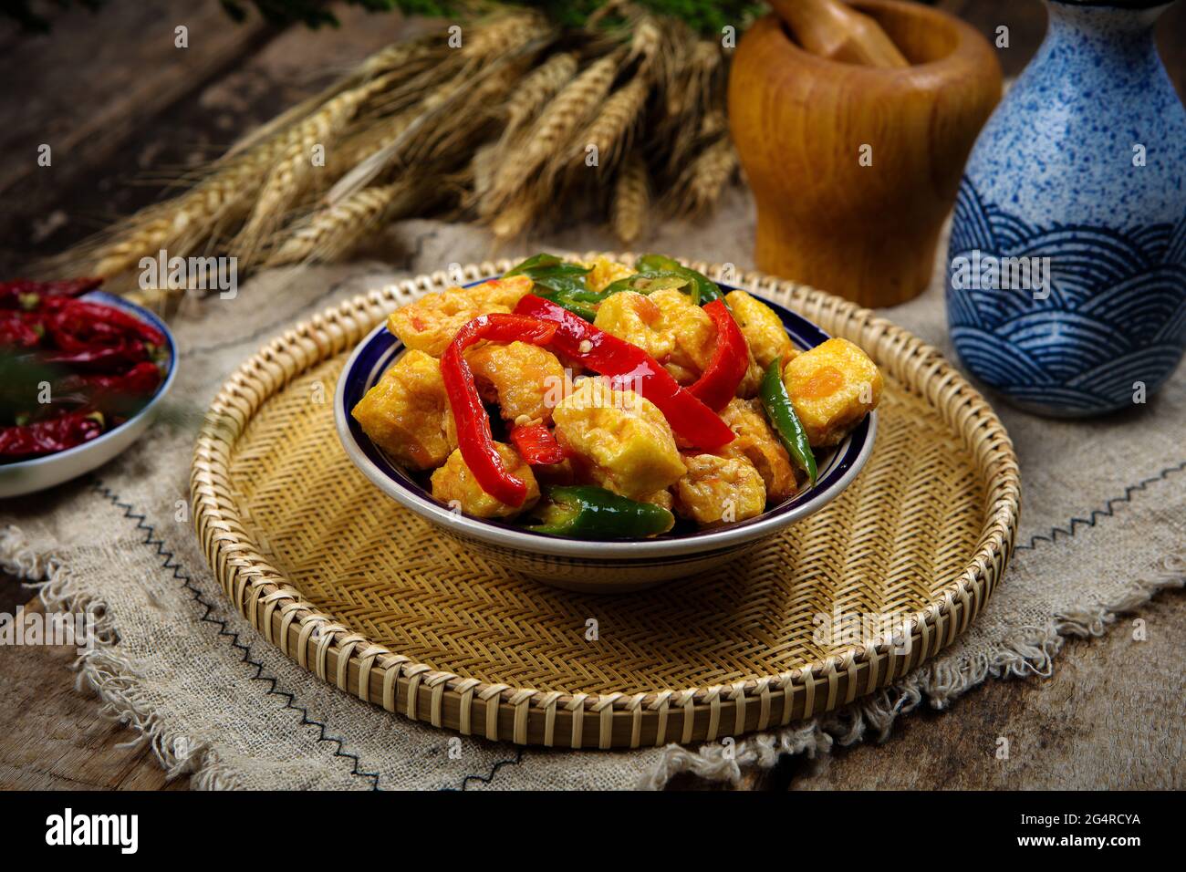 Oil Fried tofu Stock Photo Alamy