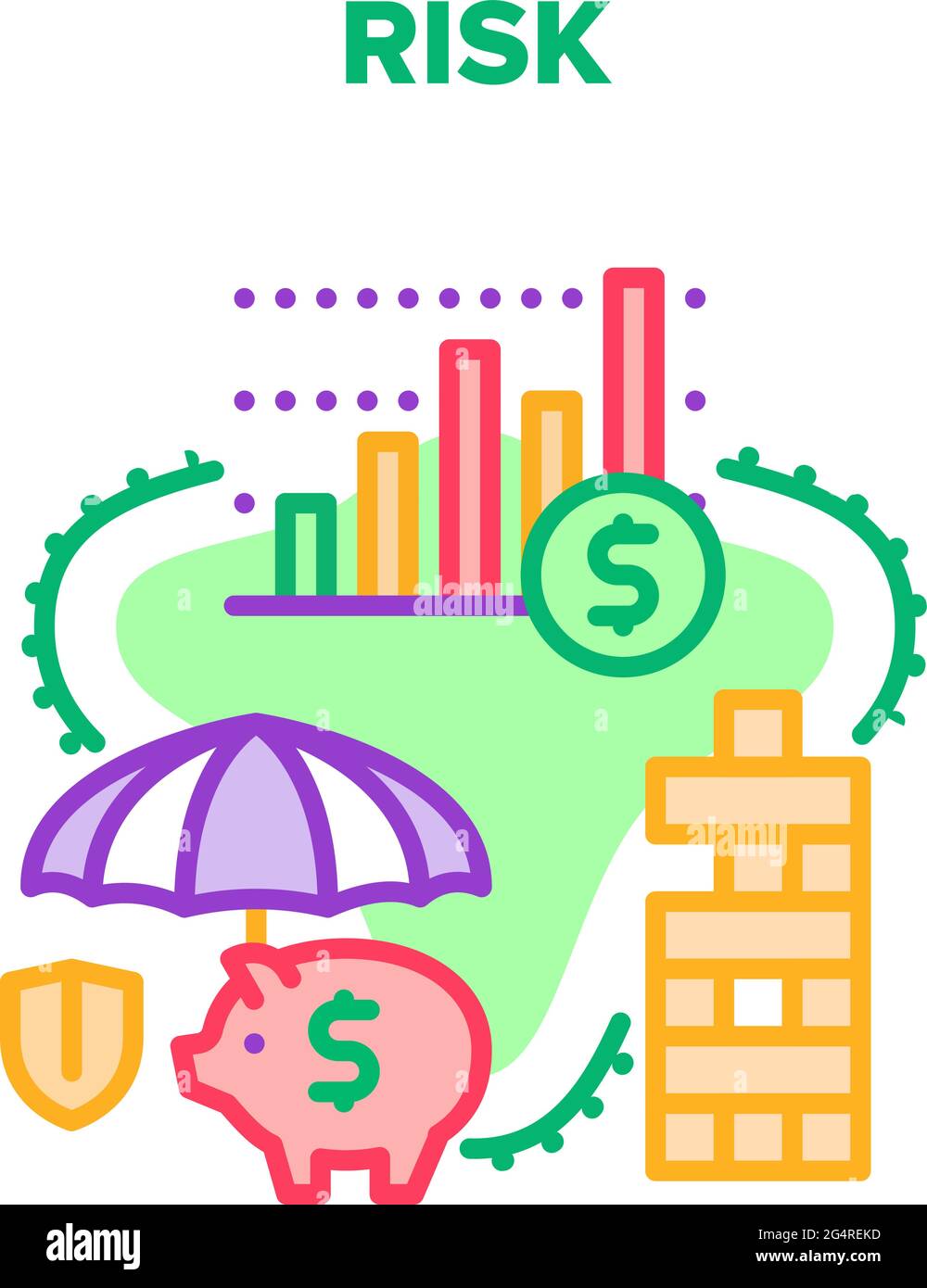 Risk Finance Vector Concept Color Illustration Stock Vector Image & Art