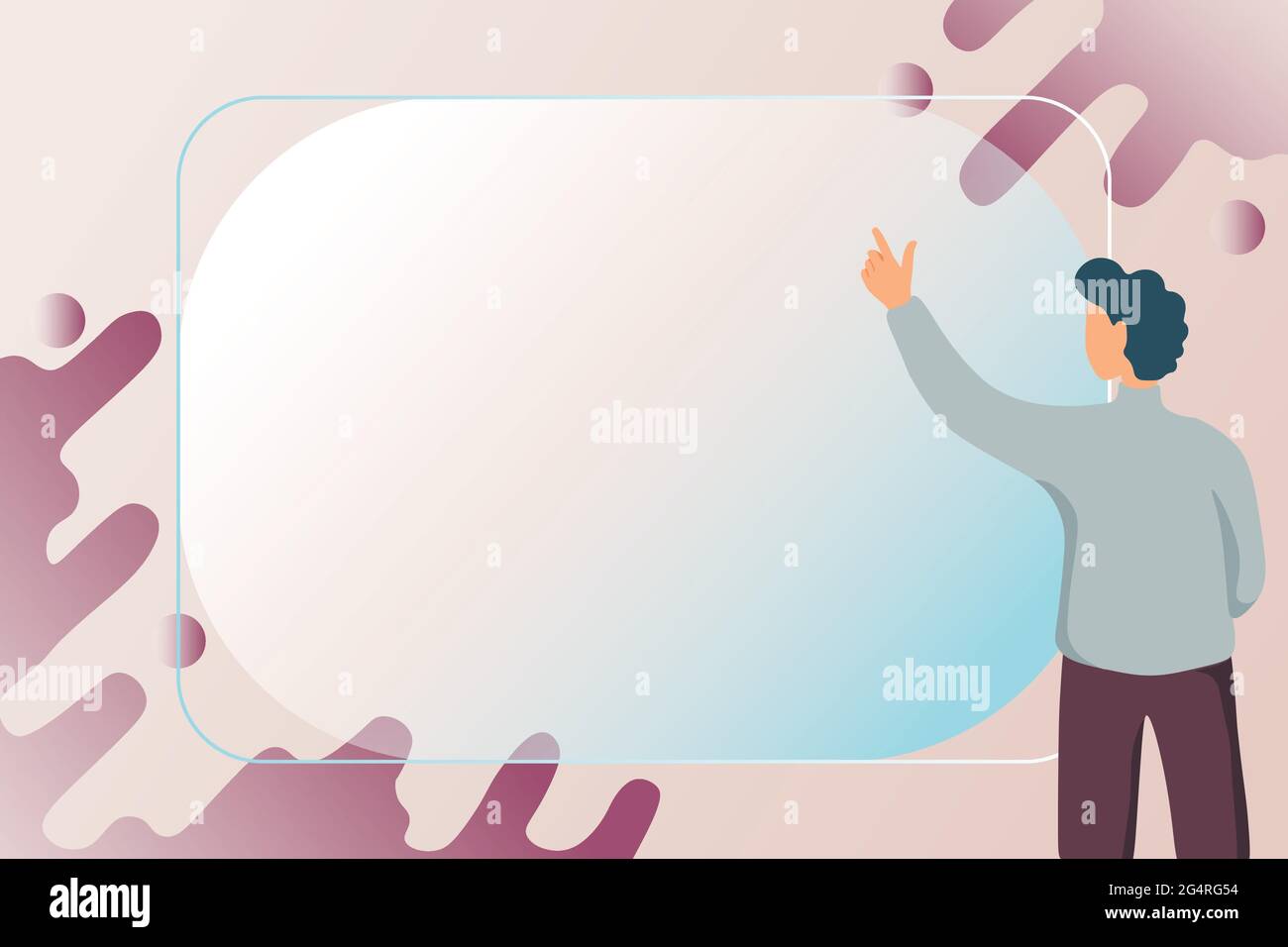 Abstract Composing New Email, Creating Online Invitation Lists, Browsing Internet Websites, Global Communication Device, Computer Work Ideas, Data Stock Vector