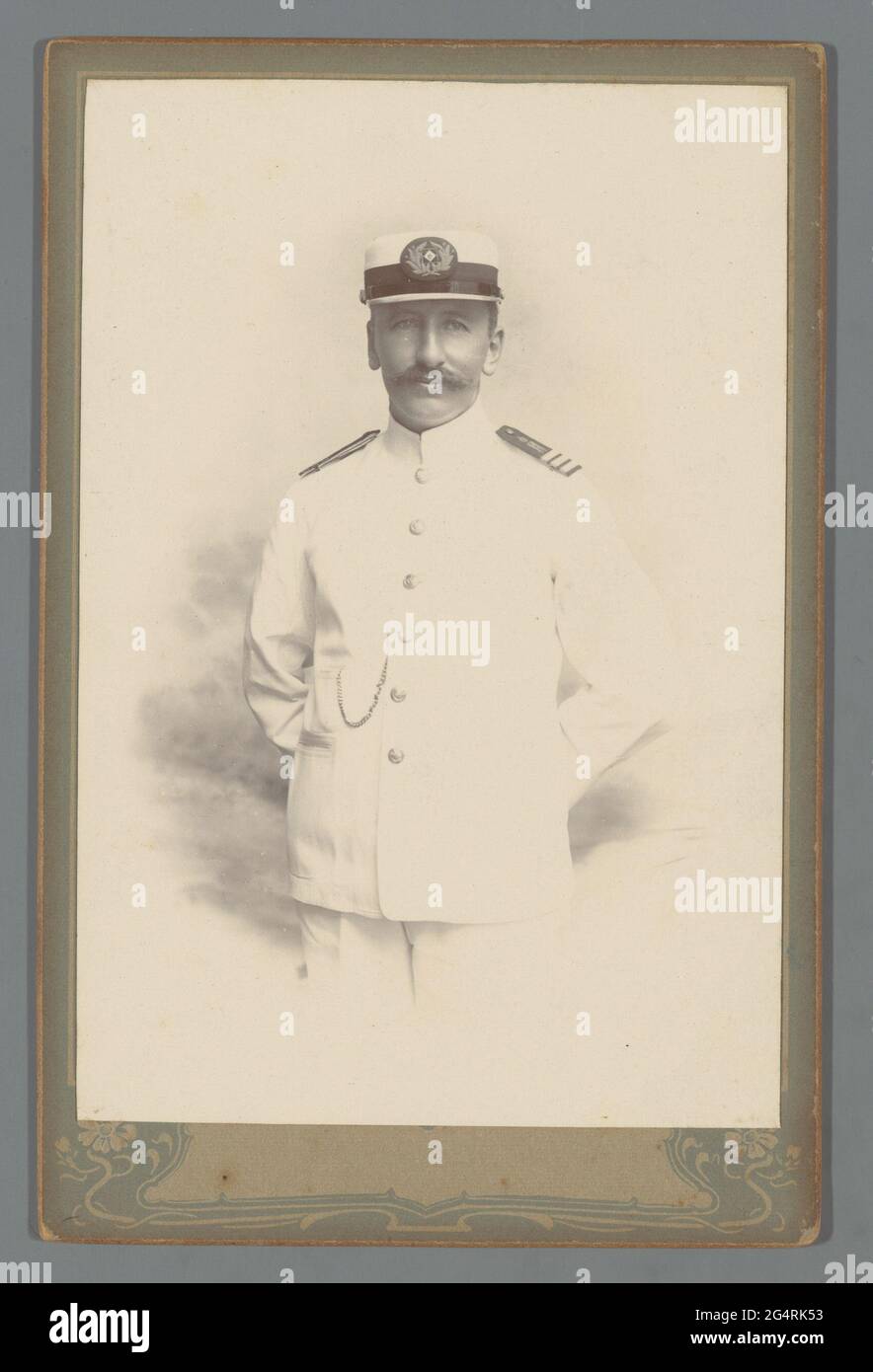 Portrait of a man in navy uniform. . Stock Photo