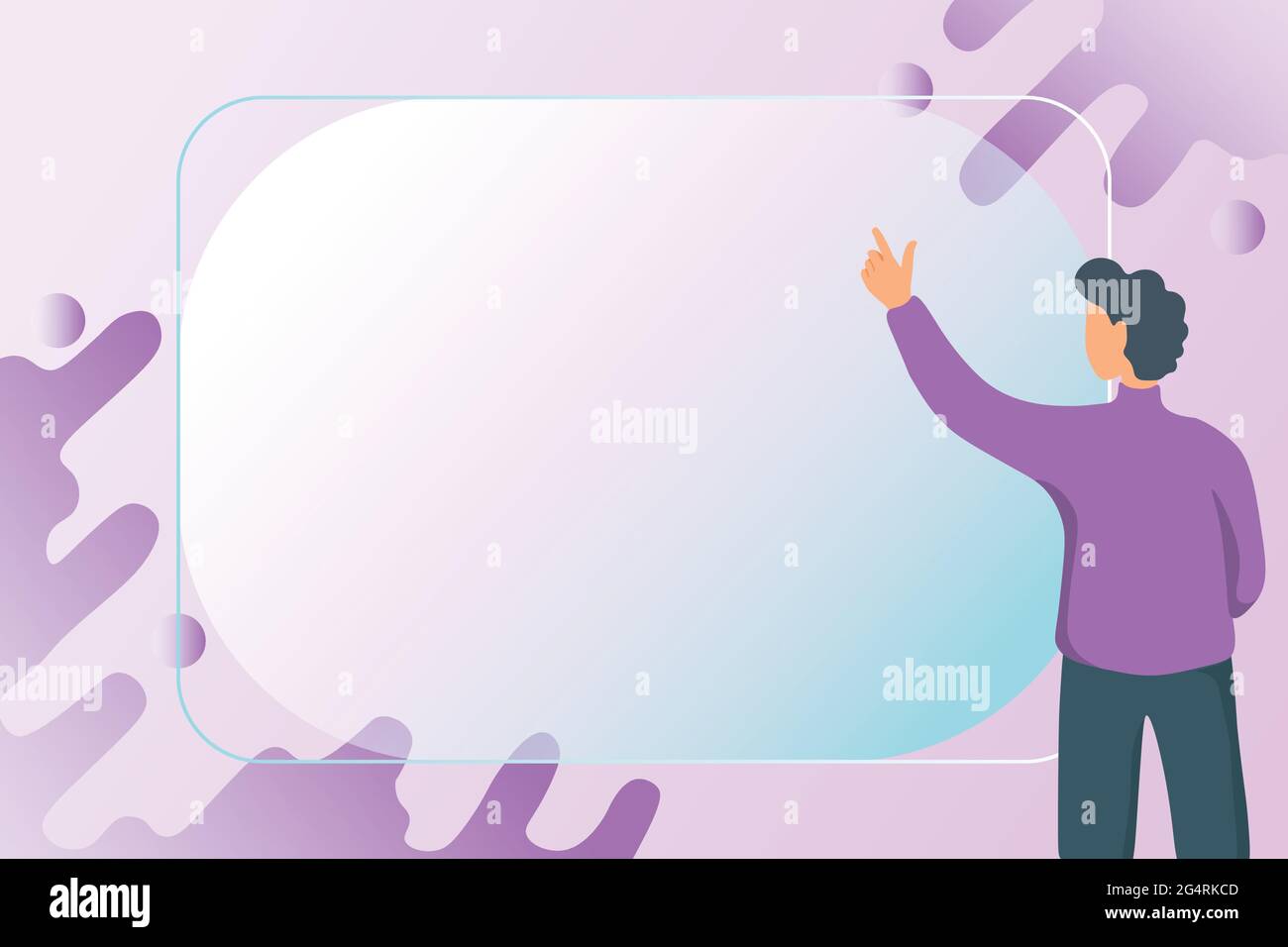Abstract Composing New Email, Creating Online Invitation Lists, Browsing Internet Websites, Global Communication Device, Computer Work Ideas, Data Stock Vector