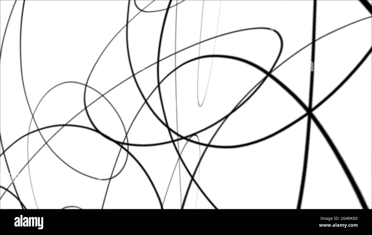 3d illustration - Black Wavy Lines Black And White Background Stock ...
