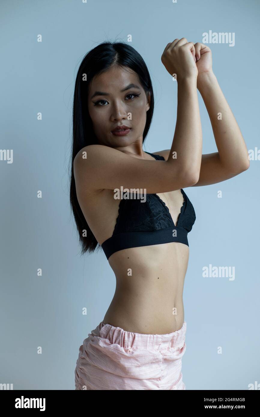 Beautiful sexy asian girl teenager in sexy undertwear Stock Photo - Alamy