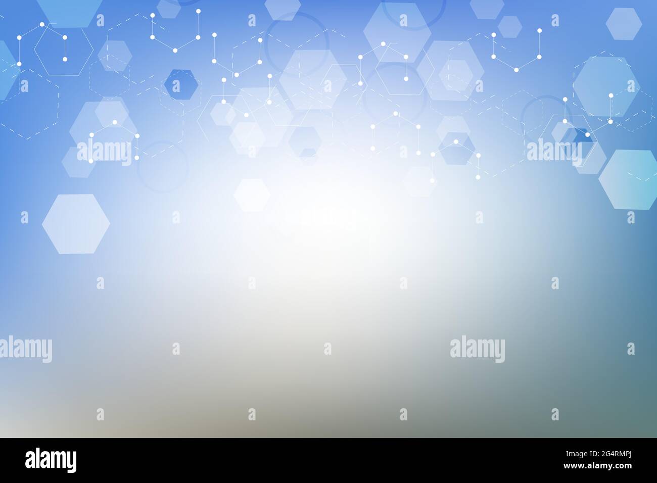 Hexagonal abstract background. Big Data Visualization. Global network connection. Medical, technology, science background. Vector illustration. Stock Vector