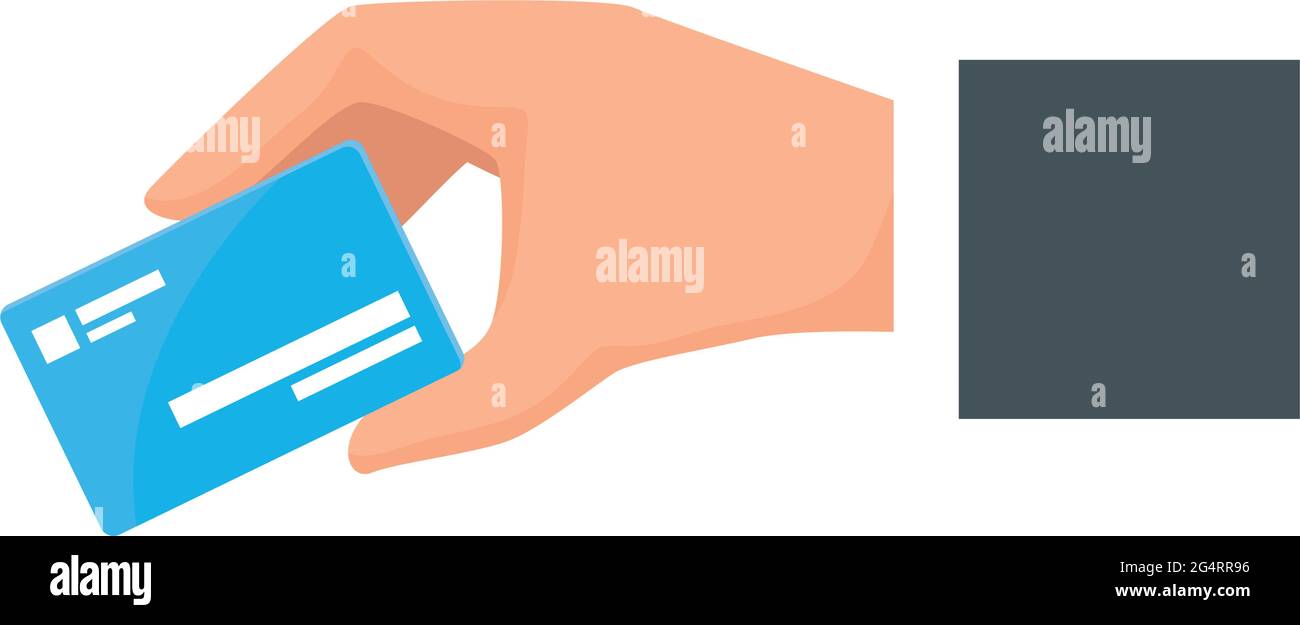 hand with credit card Stock Vector Image & Art - Alamy