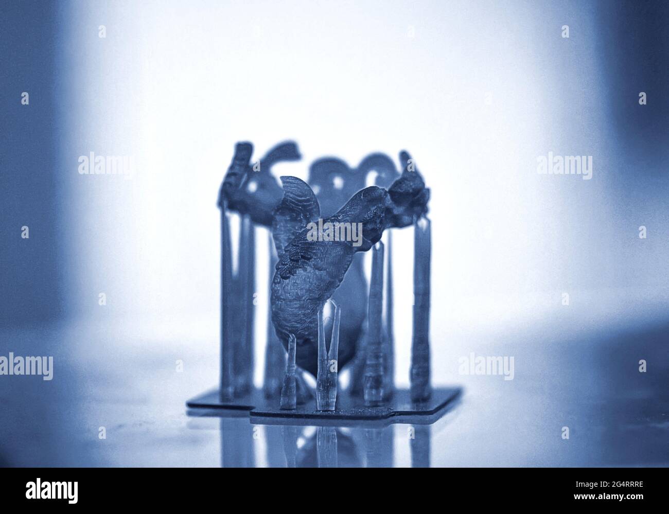 Objects photopolymer printed on a 3d printer. Stock Photo