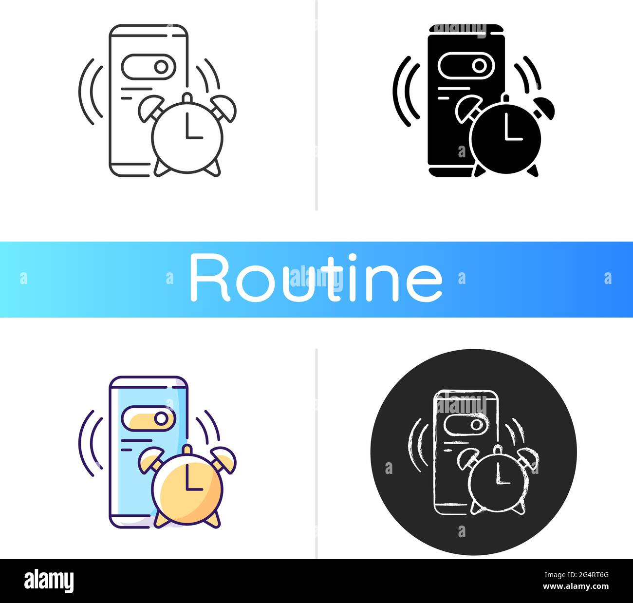 Alarm clock daily routine Stock Vector Images - Alamy