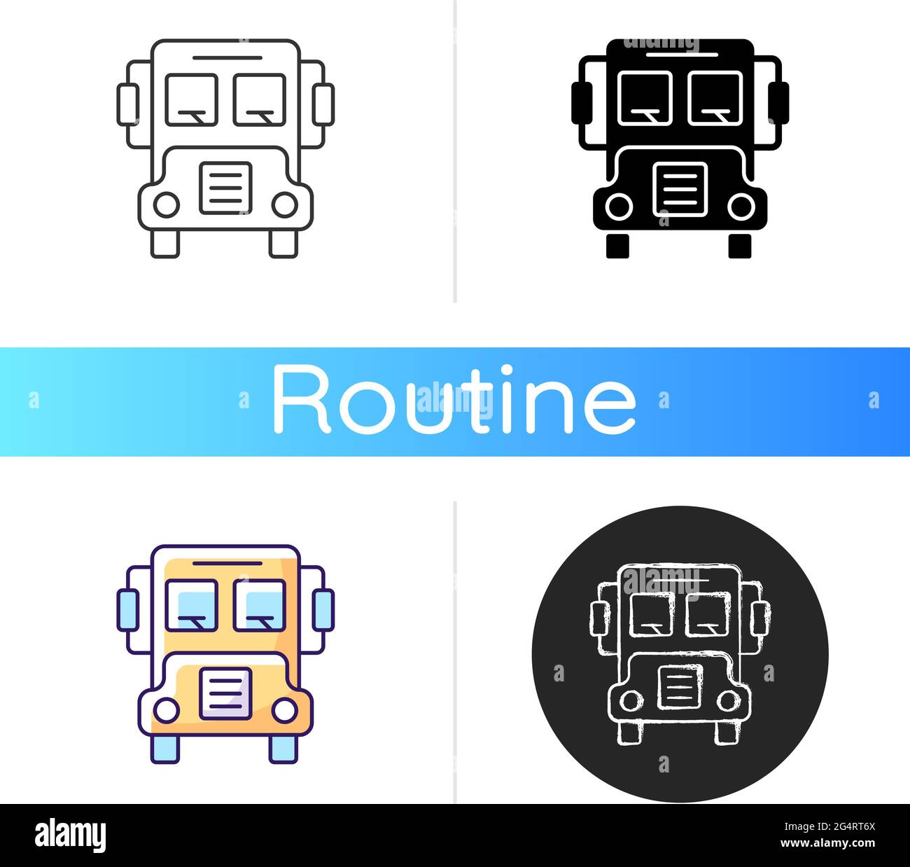 School bus icon Stock Vector
