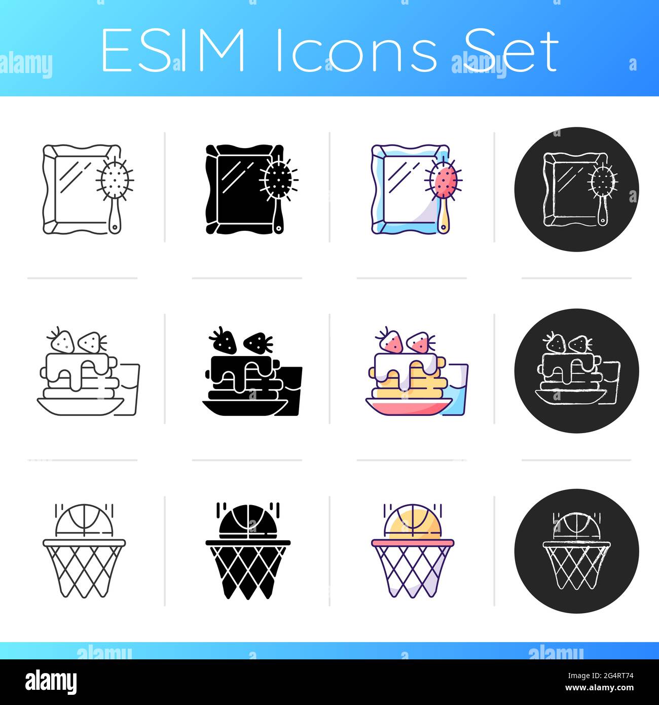 Everyday lifestyle icons set Stock Vector