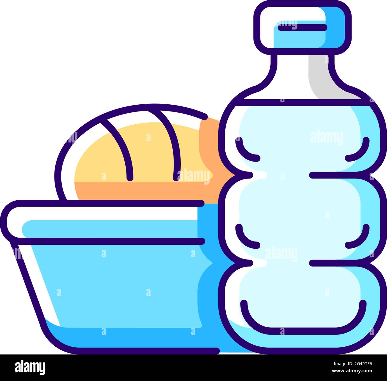 Airplane food RGB color icon Stock Vector Image & Art - Alamy