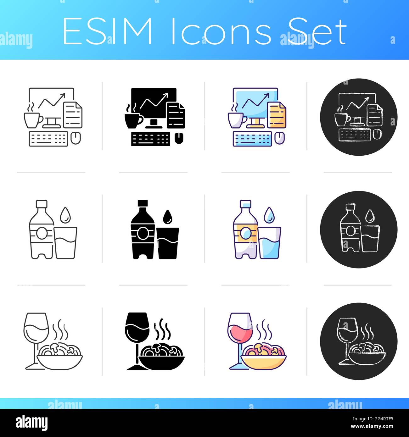 Everyday routine icons set Stock Vector Image & Art - Alamy