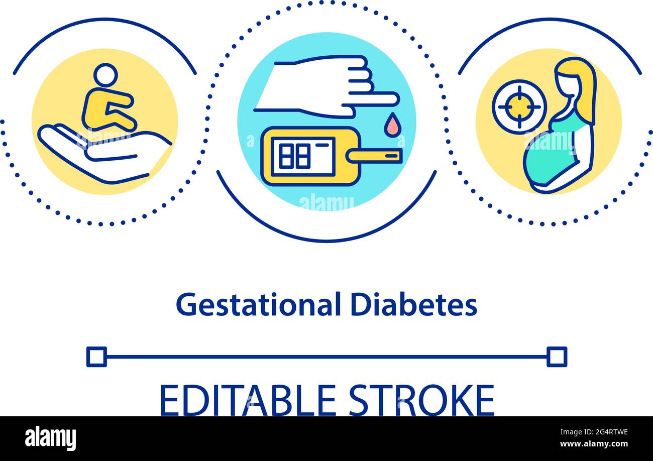 Gestational diabetes concept icon Stock Vector Image & Art - Alamy