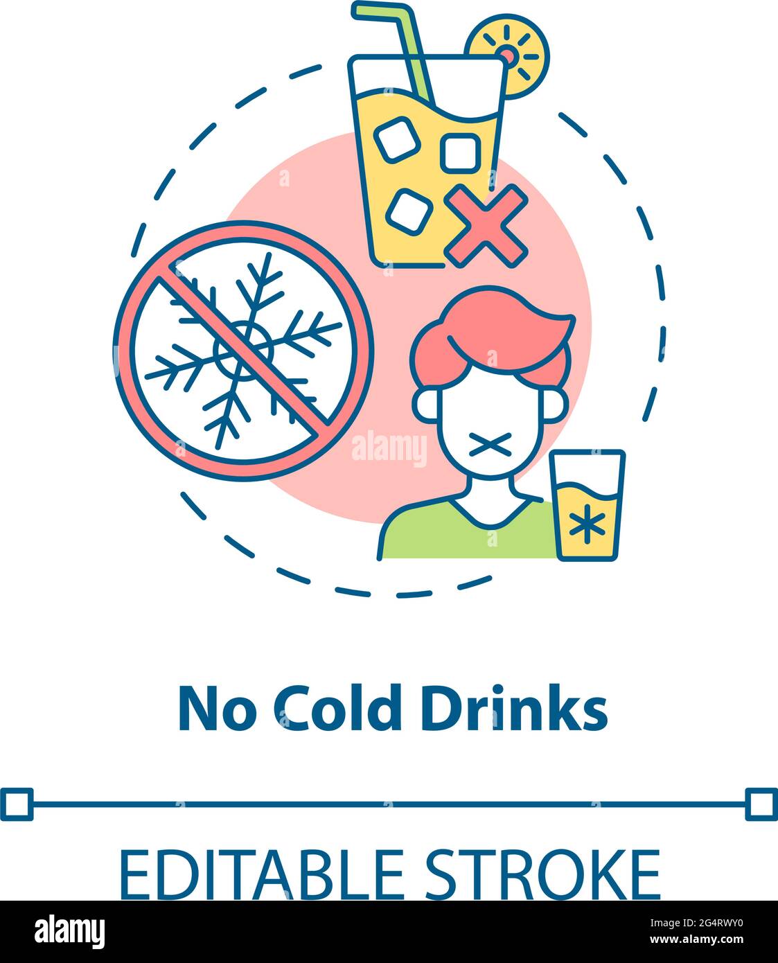 No cold drinks concept icon Stock Vector Image & Art Alamy