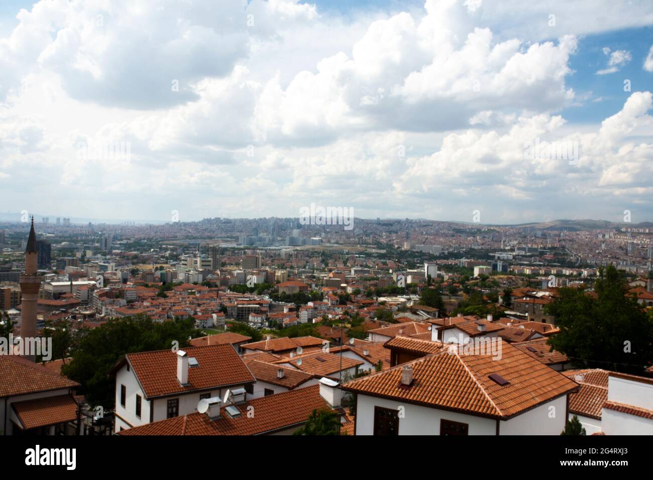 City view from Ankara Castle. Stock Photo