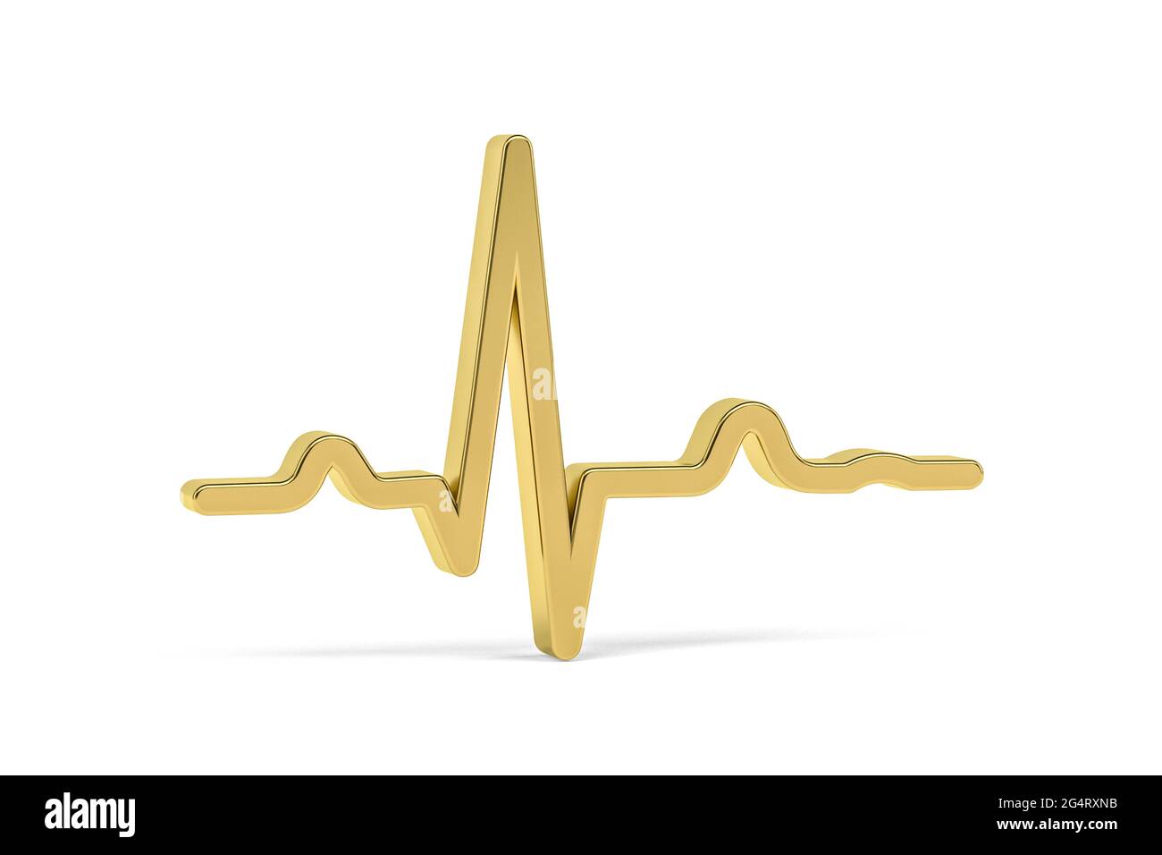 Golden 3d graph icon isolated on white background - 3d render Stock ...