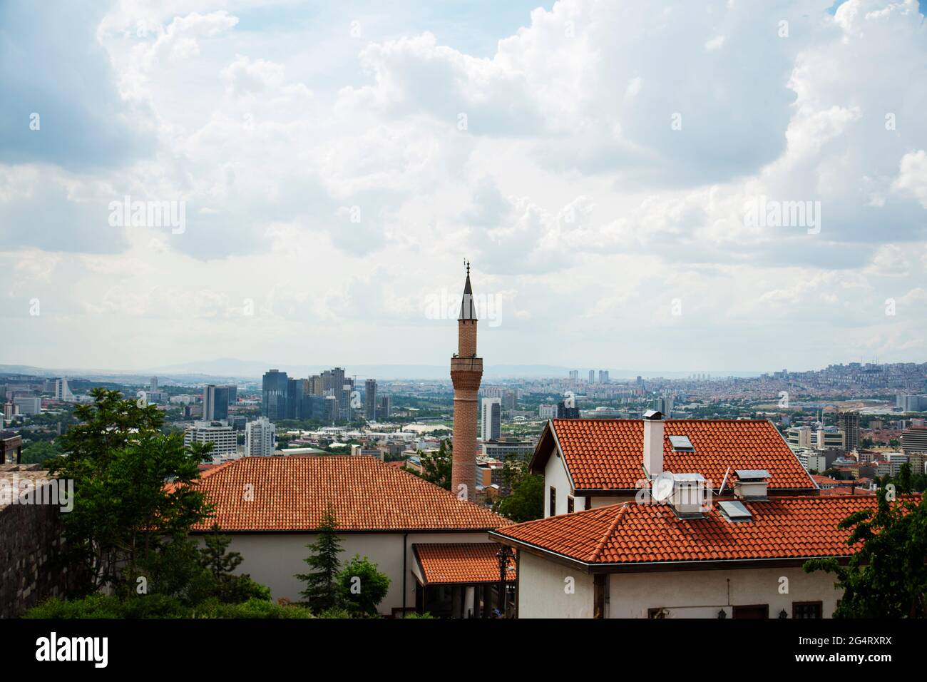 City view from Ankara Castle. Stock Photo