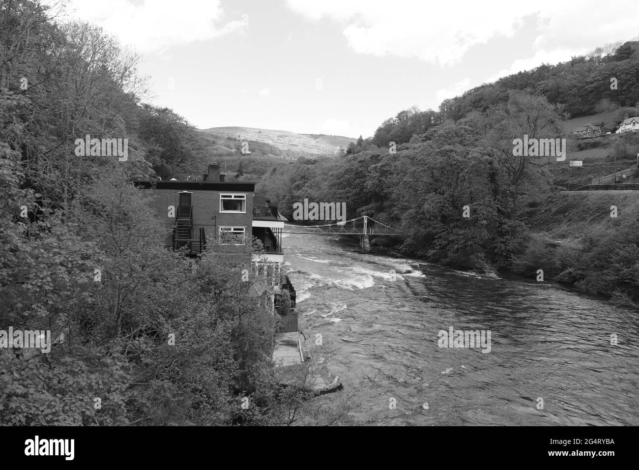 Berwyn railway station and viaduct Llangollen North Wales Stock Photo