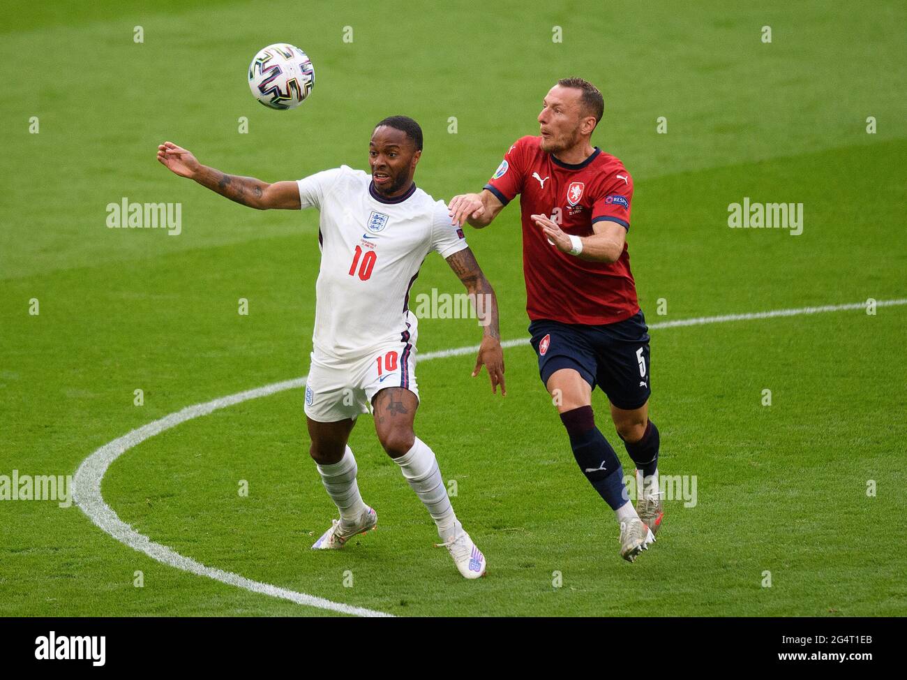 London, UK. 22nd June 2021 - England v Scotland - UEFA Euro 2020 Group D Match - Wembley - London  England's Raheem Sterling during the Euro 2020 match against Czech Republic. Picture Credit : © Mark Pain / Alamy Live News Stock Photo