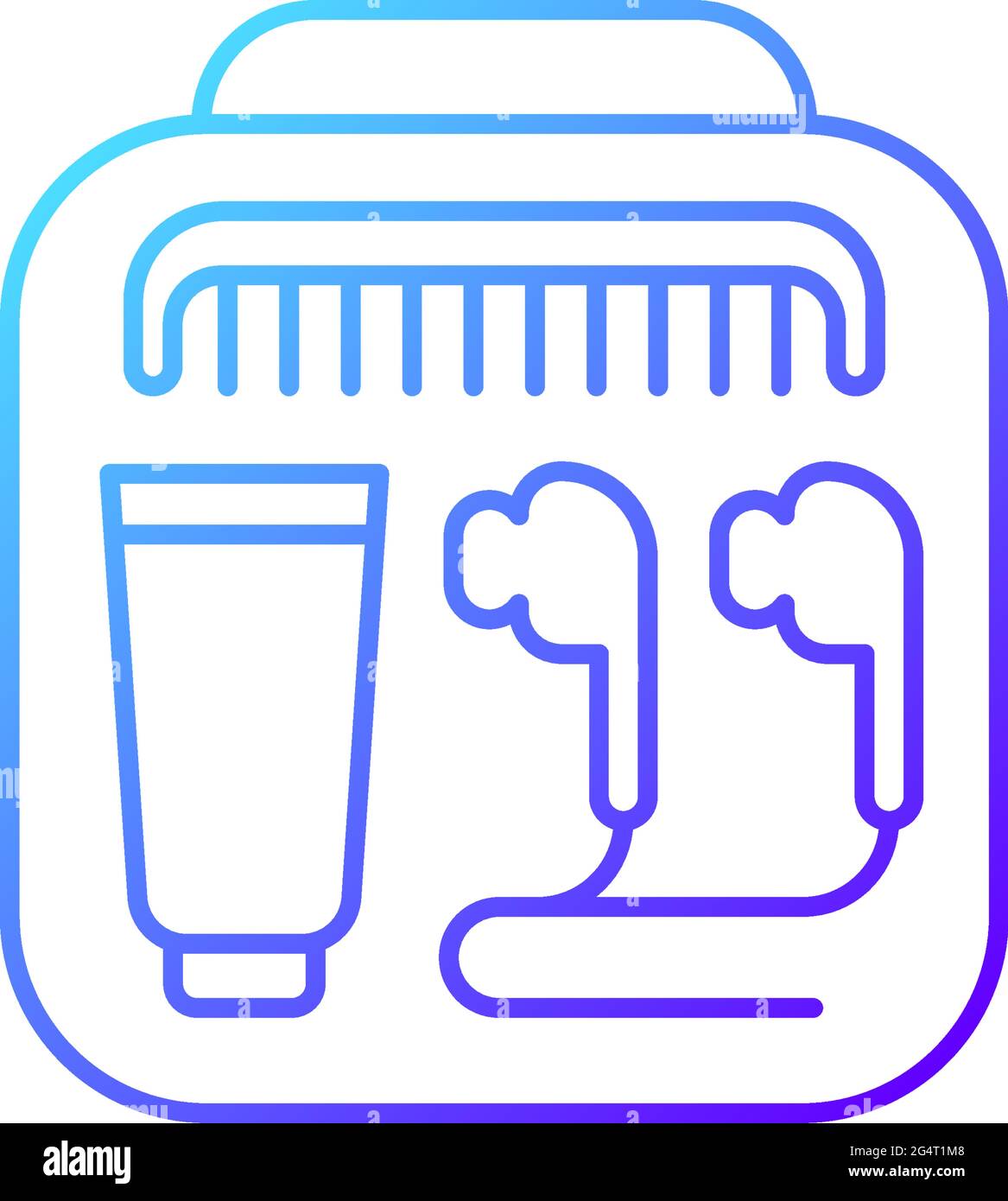 Airline amenities gradient linear vector icon Stock Vector